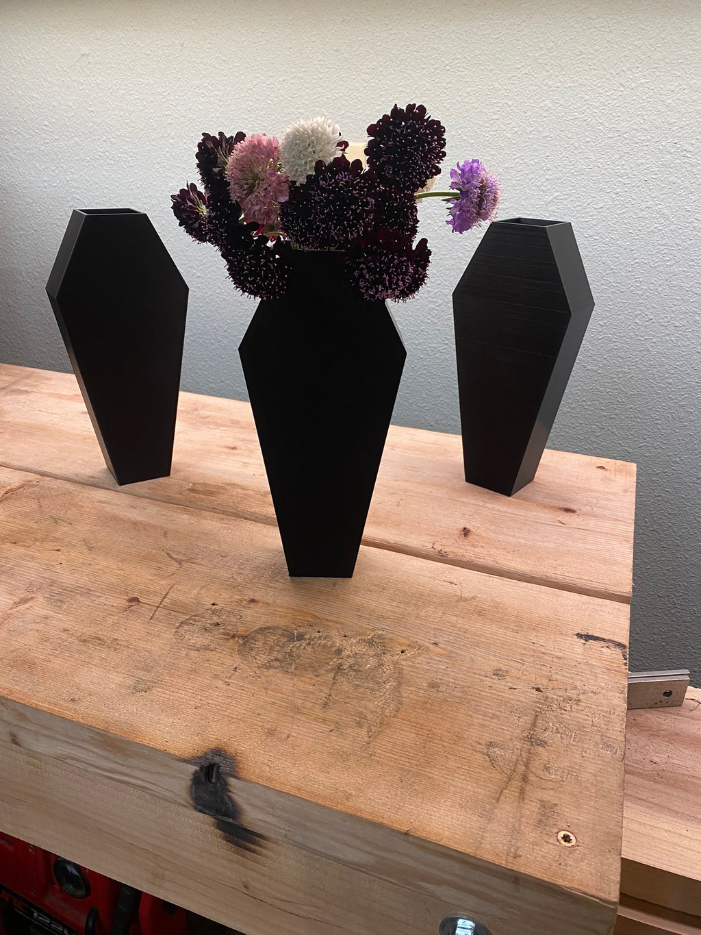 Coffin Flower Vase - 3D Printed - Gothic Home Décor