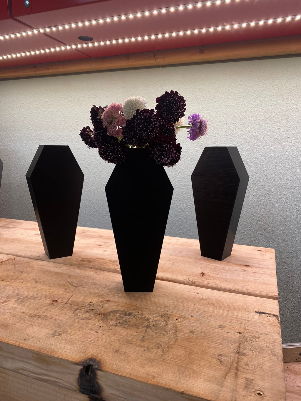 Coffin Flower Vase - 3D Printed - Gothic Home Décor
