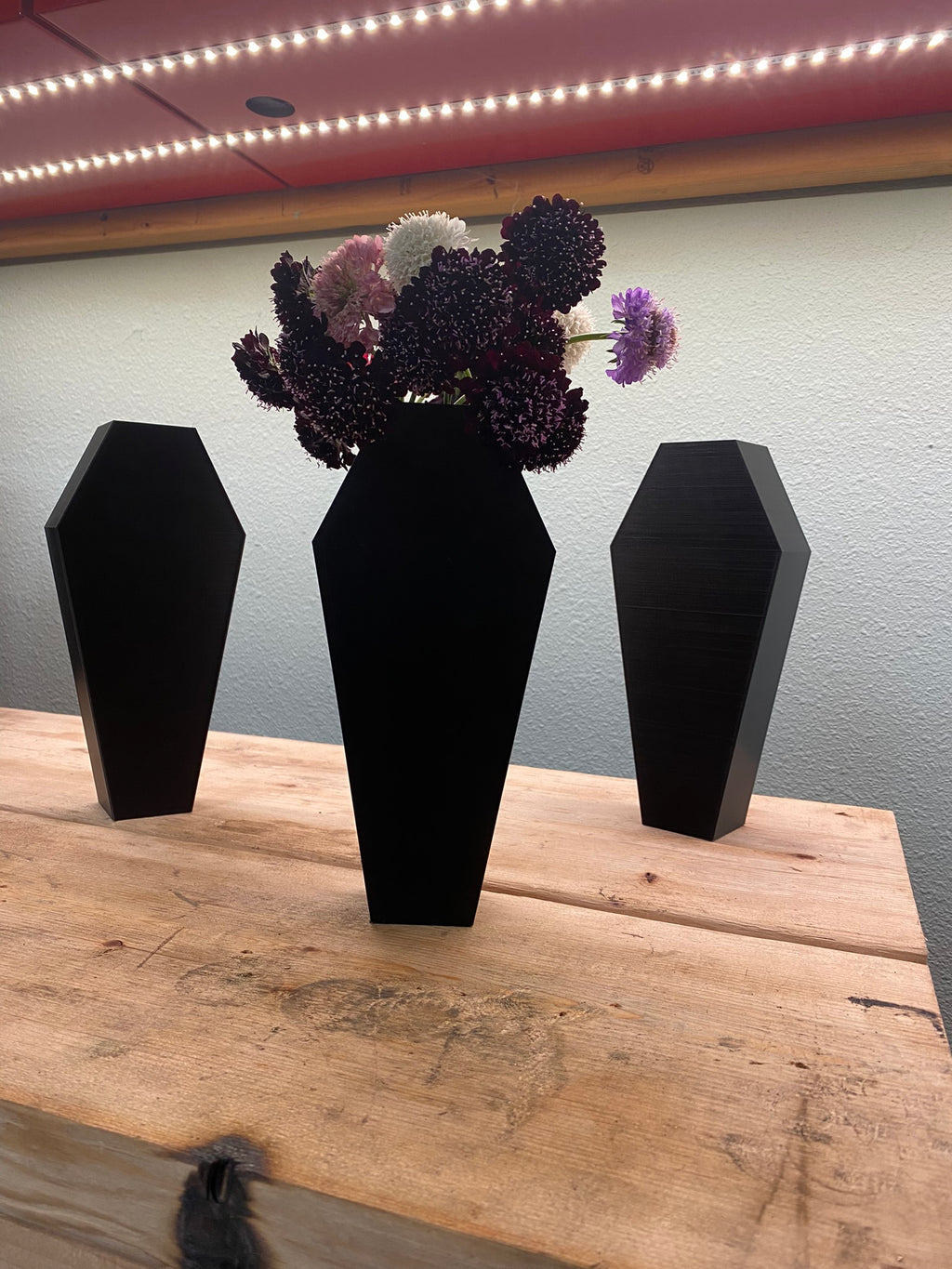 Coffin Flower Vase - 3D Printed - Gothic Home Décor