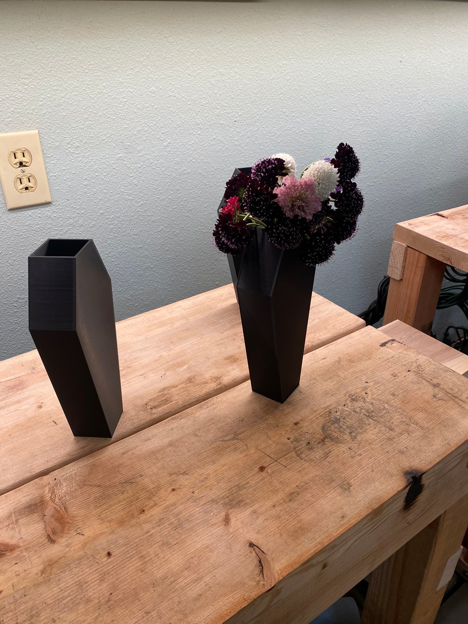 Coffin Flower Vase - 3D Printed - Gothic Home Décor